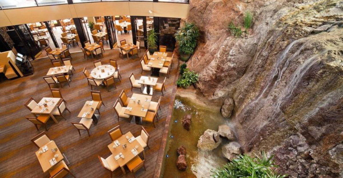 This Unique Arizona Restaurant Features An Indoor Waterfall And Beautiful Lakeside Views