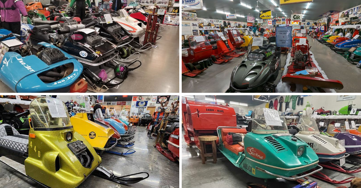 This Unique Michigan Museum Is Home To A Rare Collection Of Vintage Snowmobiles