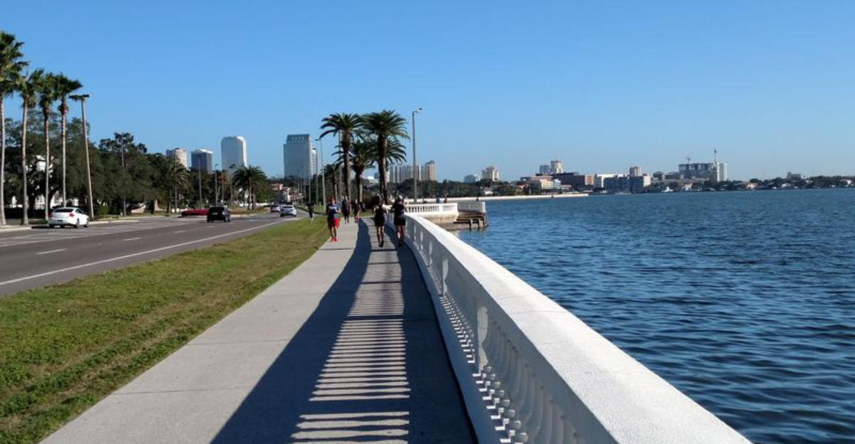 This gorgeous 4.5 mile long boulevard in Florida is home to the worlds longest continuous sidewalk