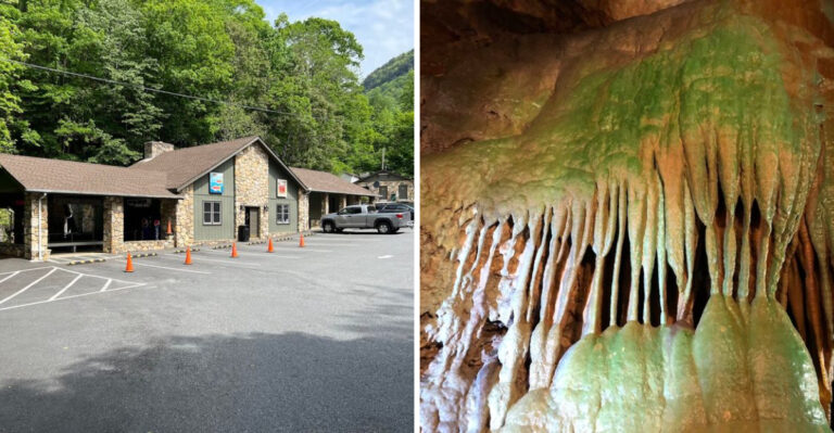 This gorgeous underground world hidden inside a North Carolina mountain feels like stepping onto another planet