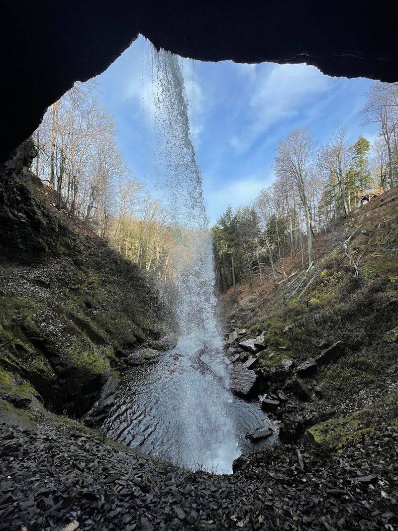 Visiting Behind the Waterfall