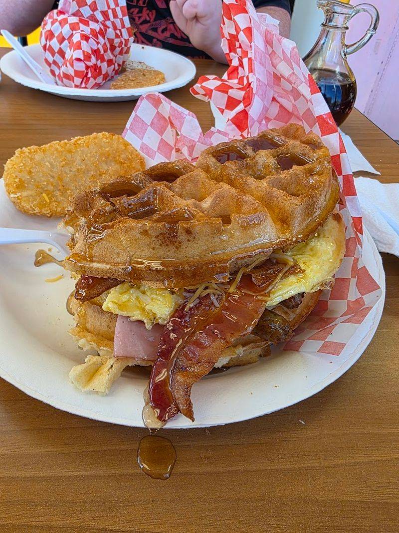 Waffle Breakfast Sandwich That Steals the Show