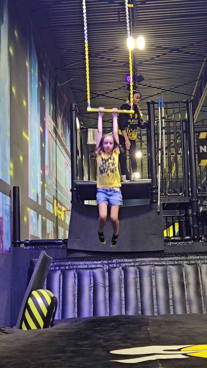 Zipline Thrills Right Inside the Building Zipline Thrills Right Inside the Building