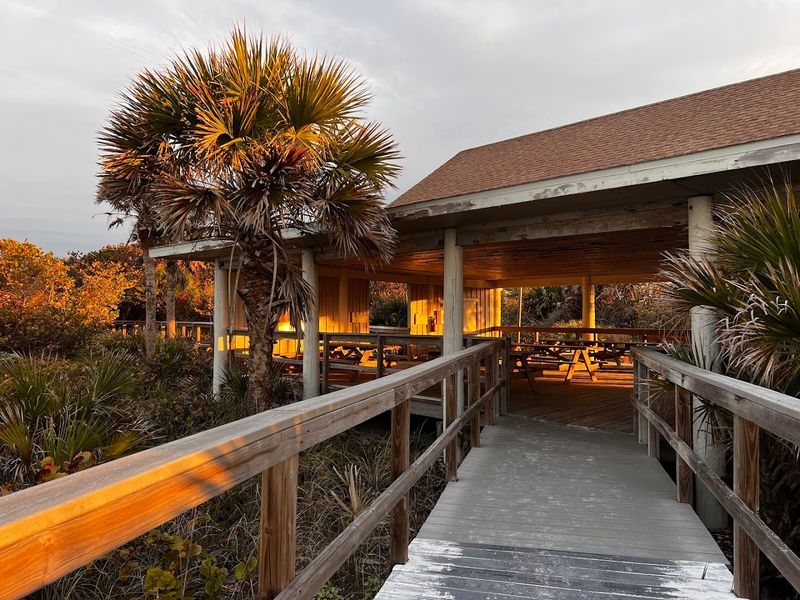 A Covered Pavilion Perfect for a Beach Cookout A Covered Pavilion Perfect for a Beach Cookout