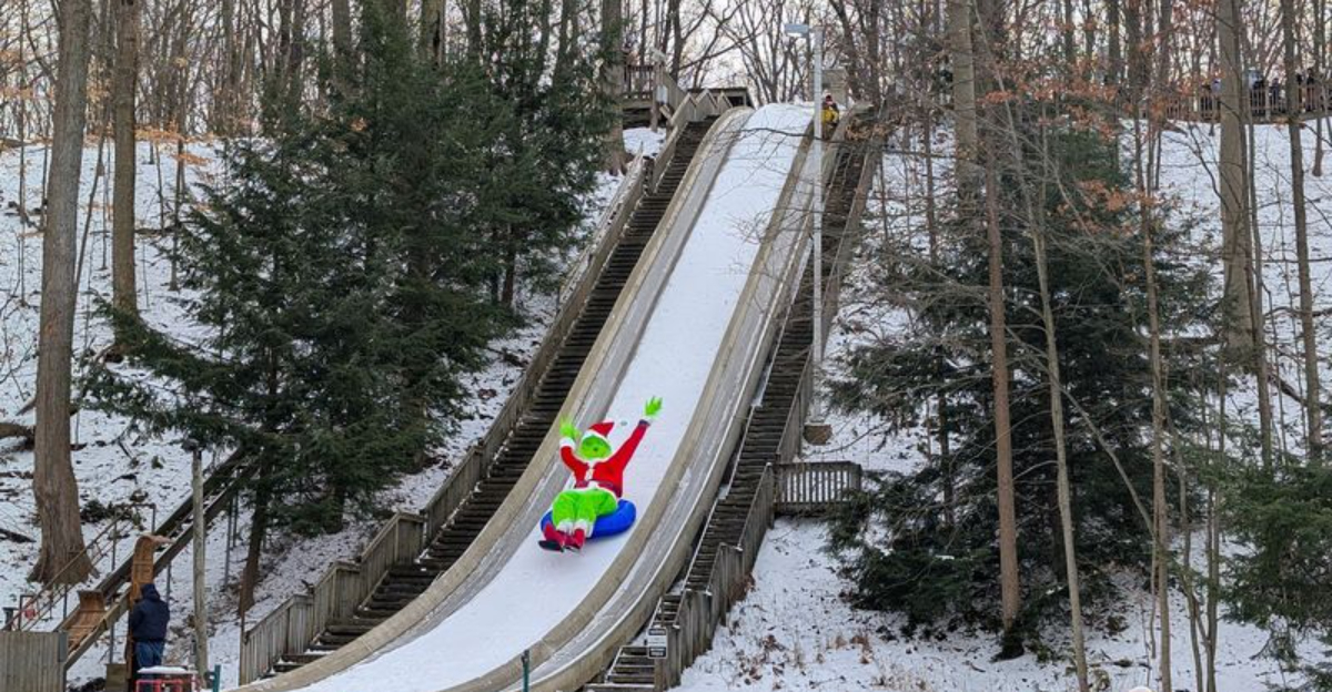 A Epic Ohio Toboggan Run Reaches Speeds of 50 Mph