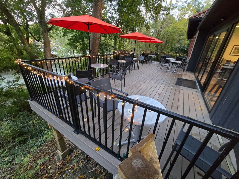 A Patio With Breathtaking River Views