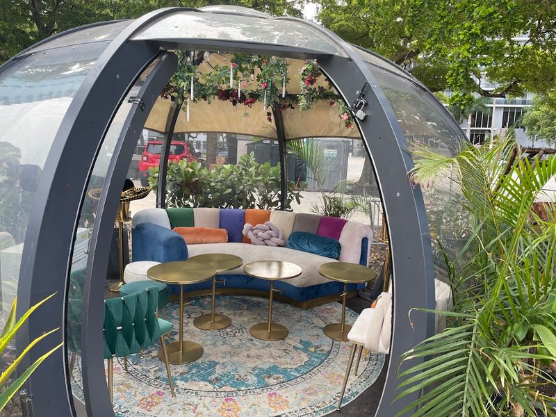 Air-Conditioned Dome Seating for Hot Miami Days