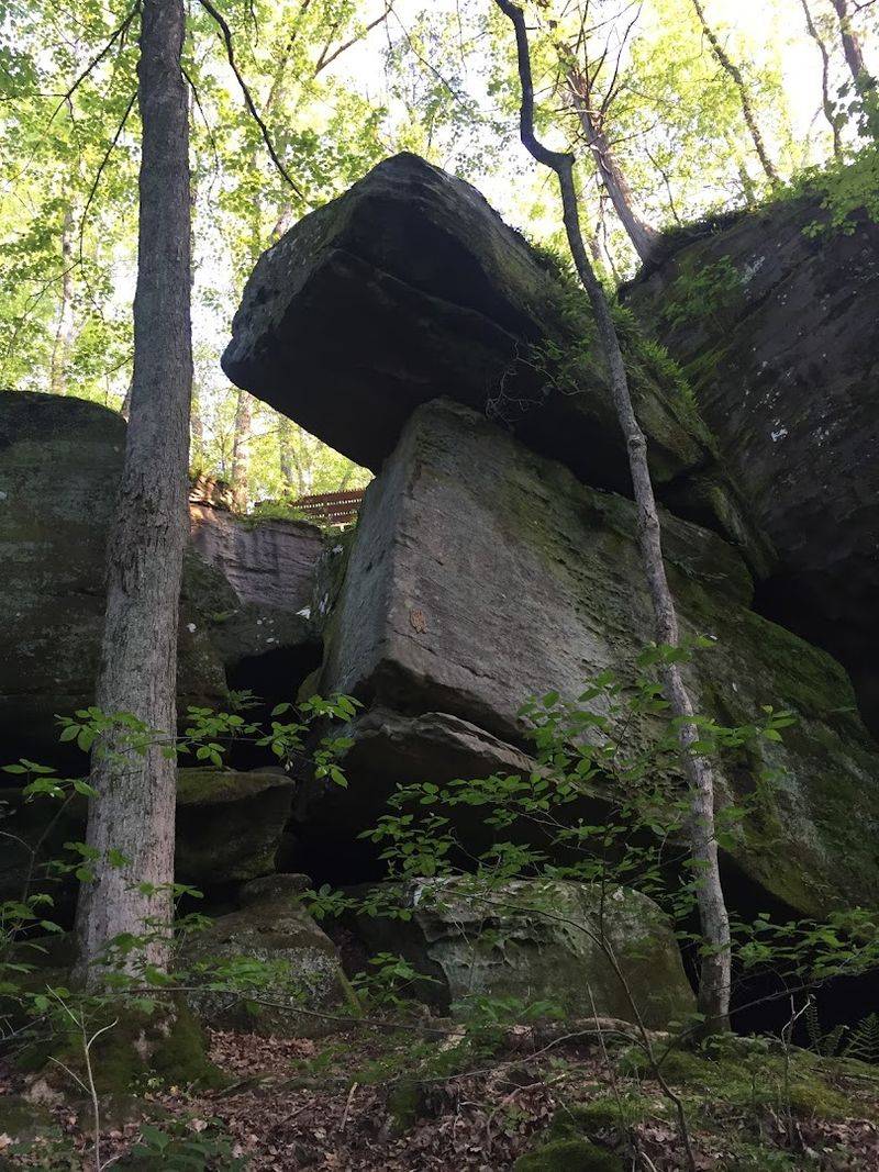 Ancient Rock Formations Along the Path