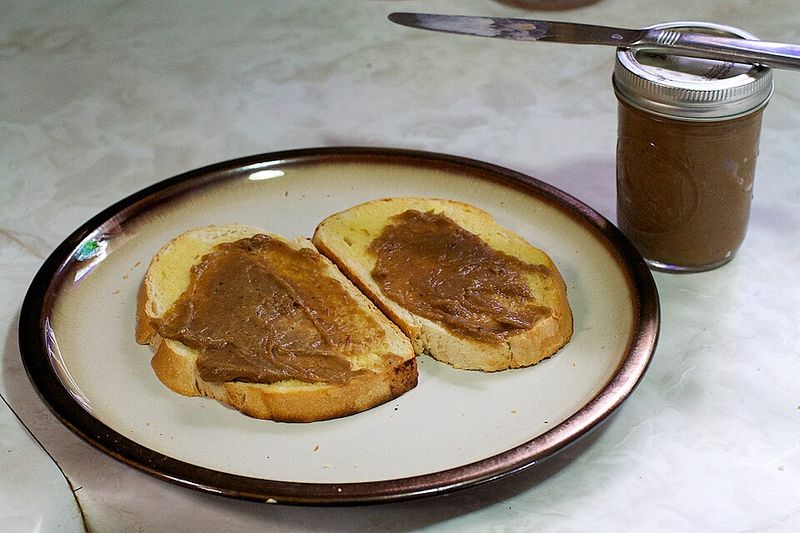 Apple butter on toast