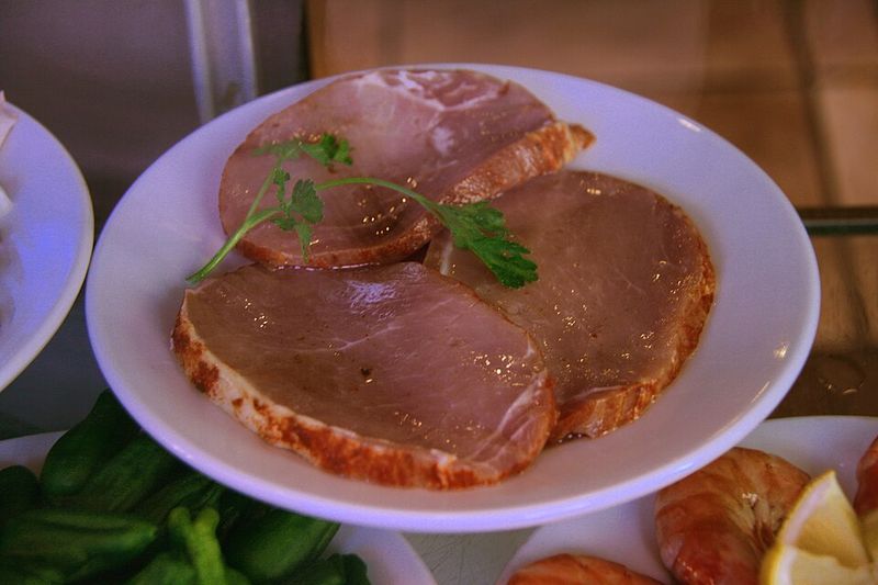 Baked ham steak Baked ham steak