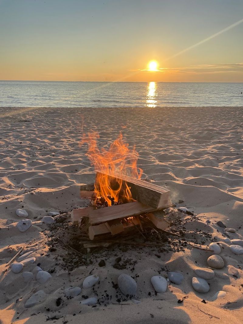 Beach Bonfires After Dark