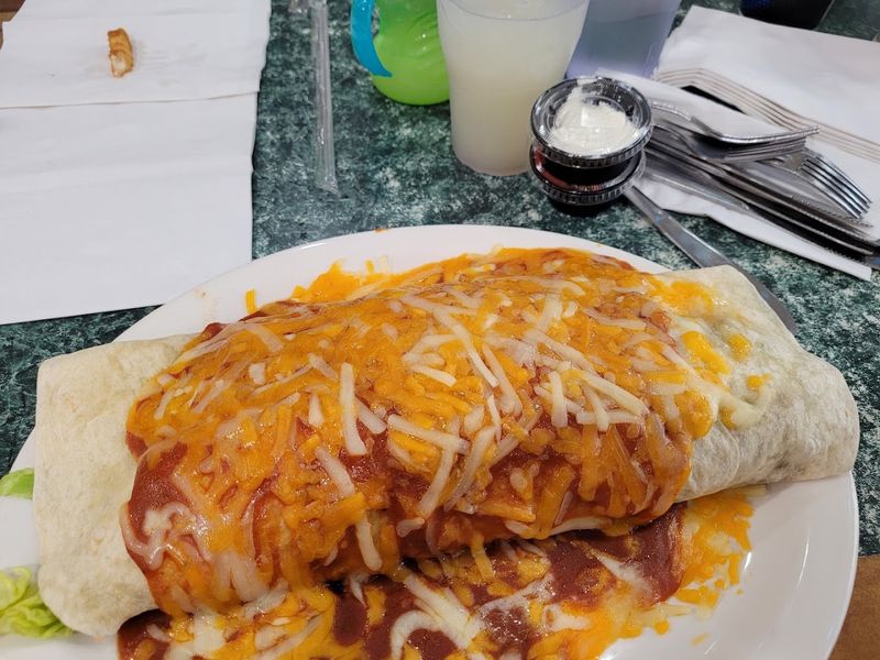 Big Beef Burrito With Homemade Sauce Big Beef Burrito With Homemade Sauce