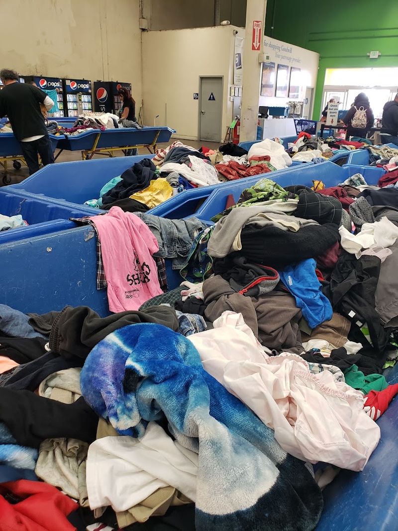 Bins Overflowing With Clothing Finds