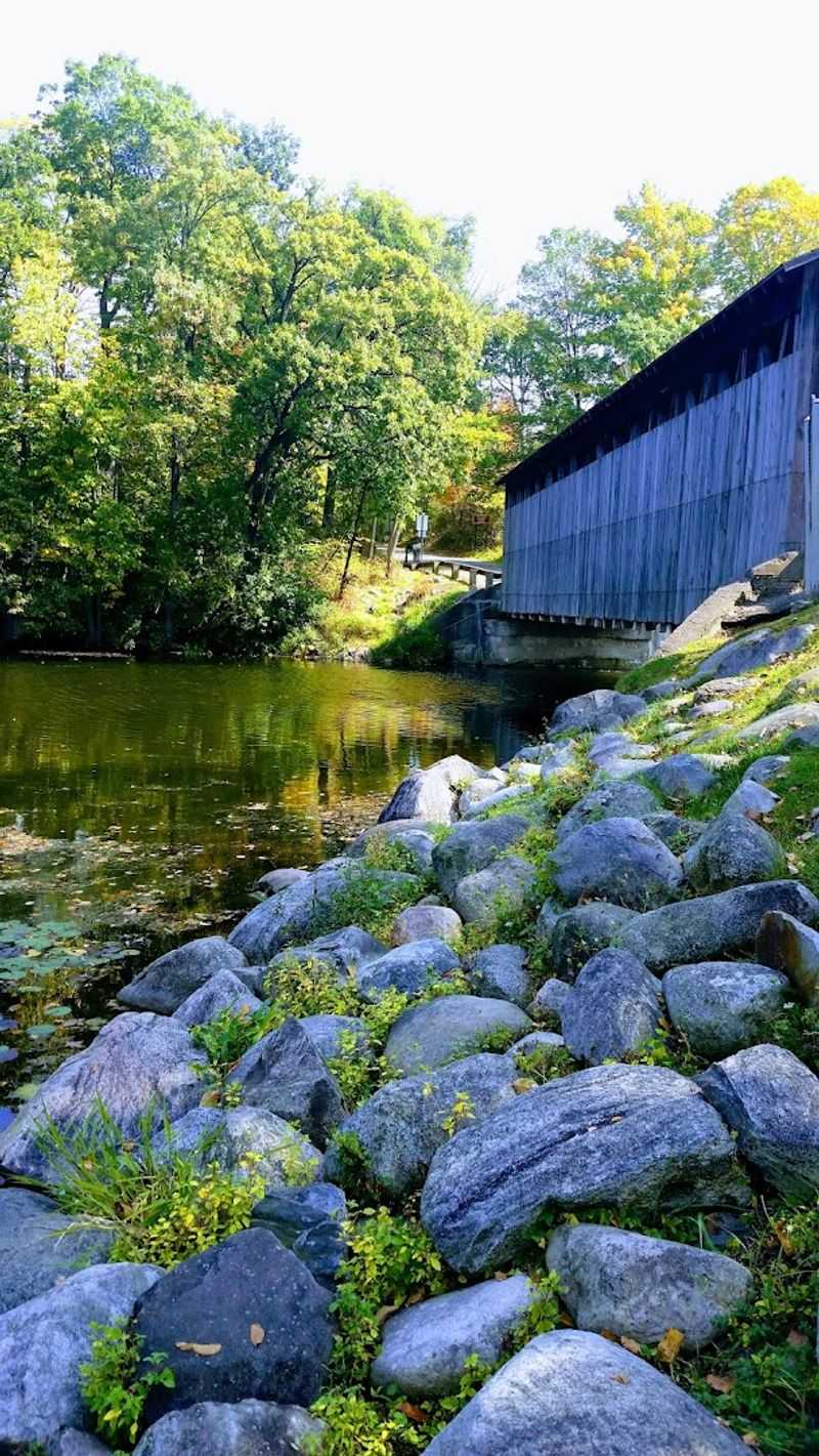 Fishing on the Flat River Right by the Bridge