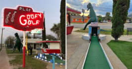Florida’s Oldest Mini Golf Course Still Has A Giant 23-Foot T-Rex Greeting Visitors