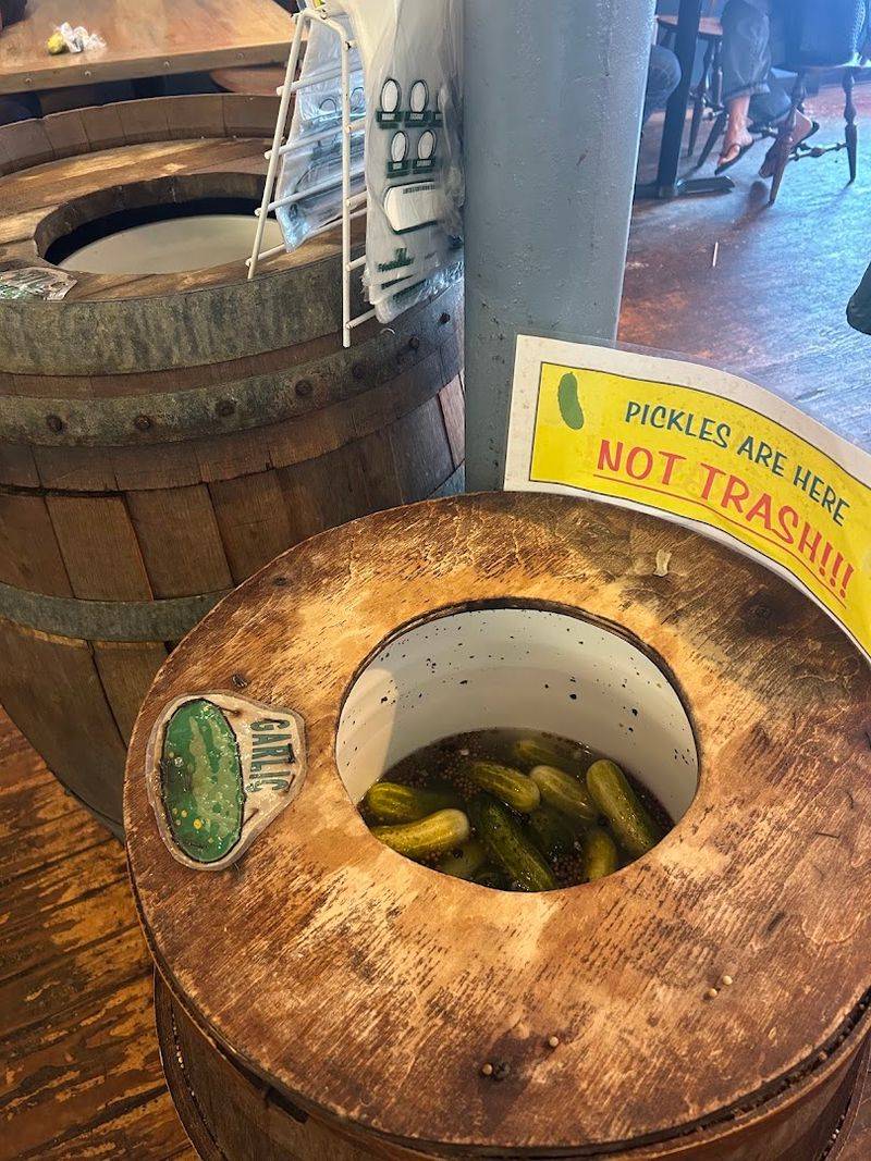 Free Pickle Barrels That Greet Every Guest Free Pickle Barrels That Greet Every Guest