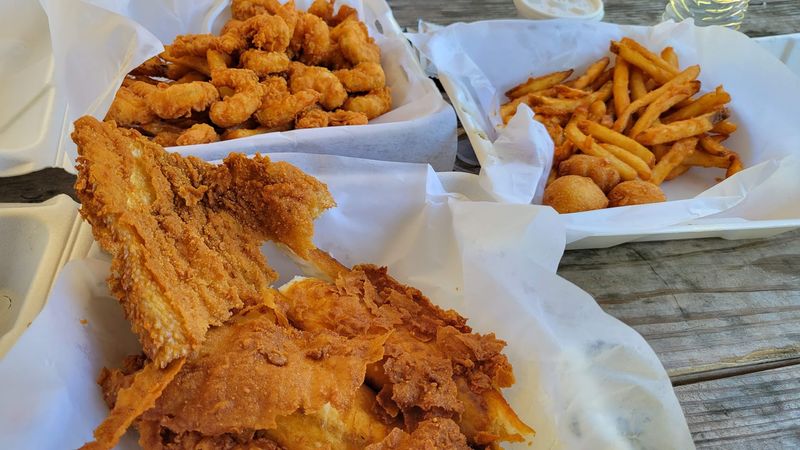 Fried Seafood Baskets With Legendary Hush Puppies