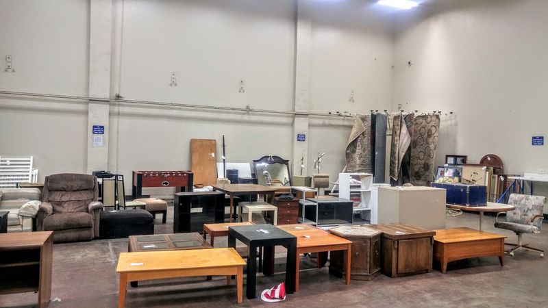 Furniture and Household Goods Fill the Back of the Store