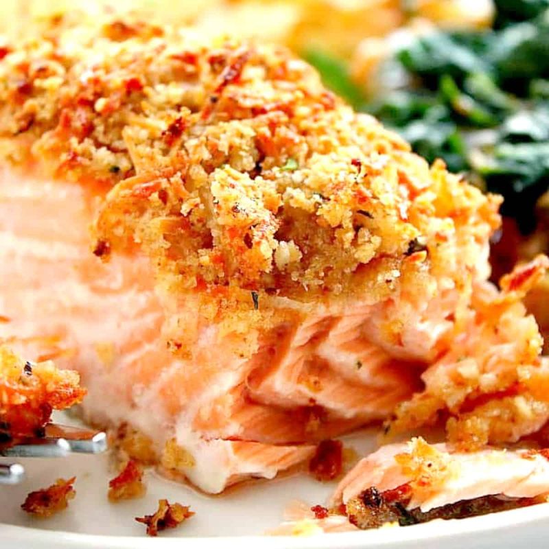 Garlic Parmesan Salmon Fillet Garlic Parmesan Salmon Fillet