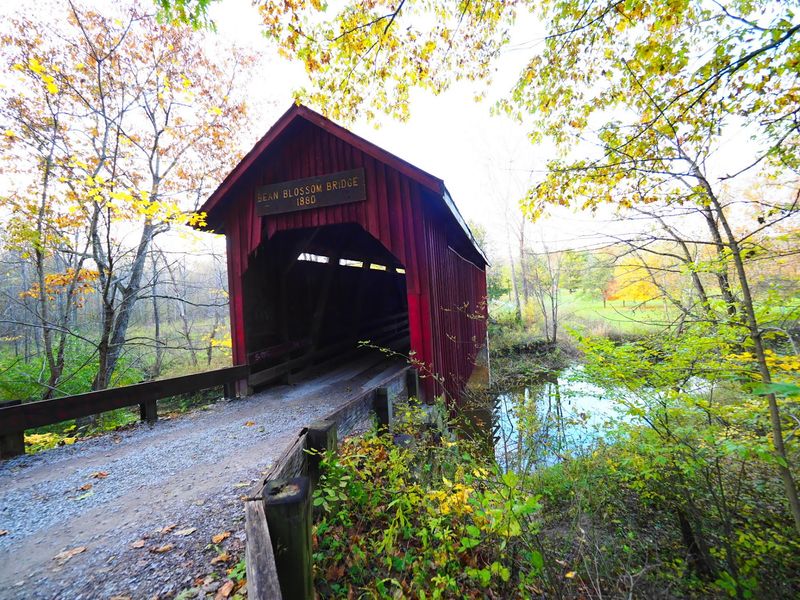 Historic Bean Blossom Covered Bridge - Nashville, Indiana