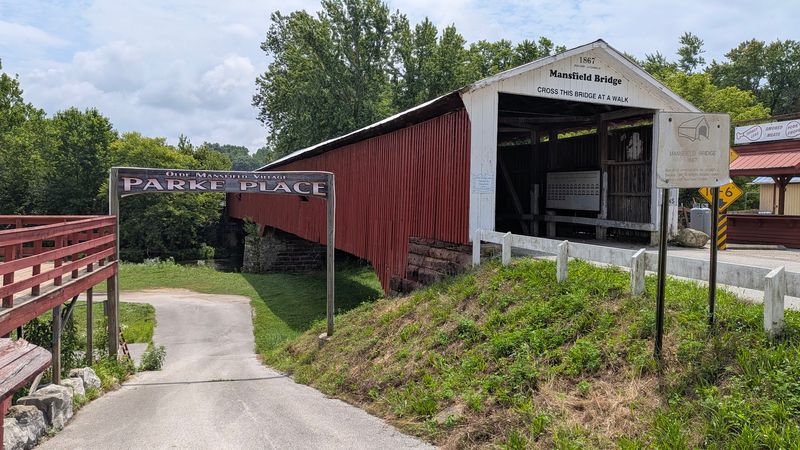 Historic Mansfield Covered Bridge - Carbon, Indiana