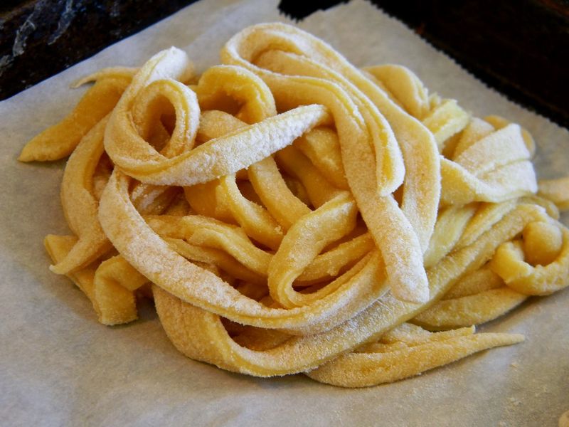 Homemade egg noodles