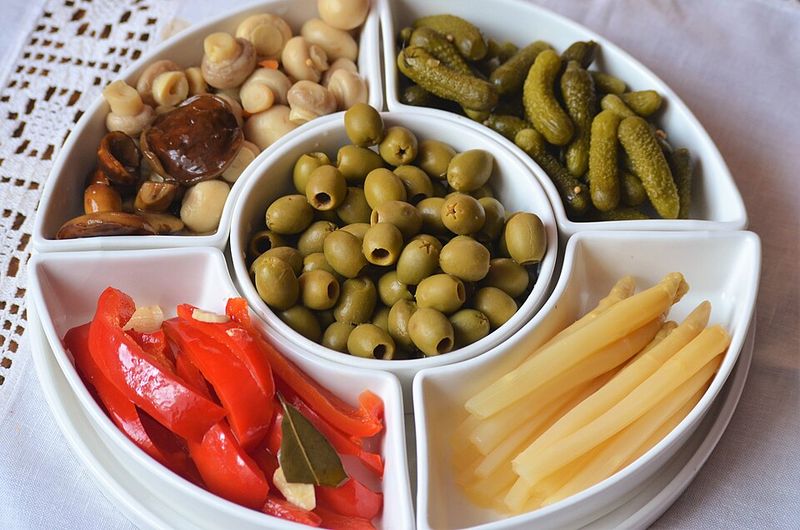 Homemade relish trays