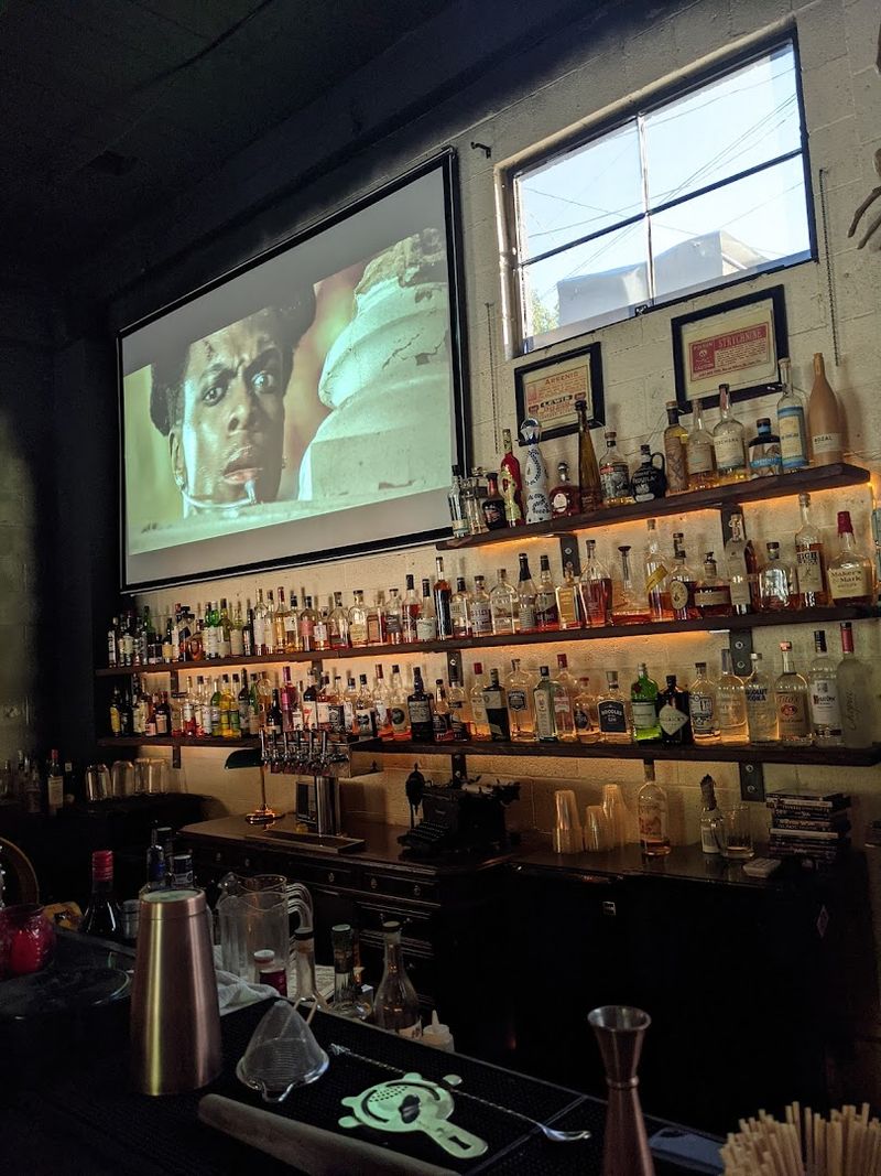Horror Films Playing Behind the Bar All Day Long Horror Films Playing Behind the Bar All Day Long