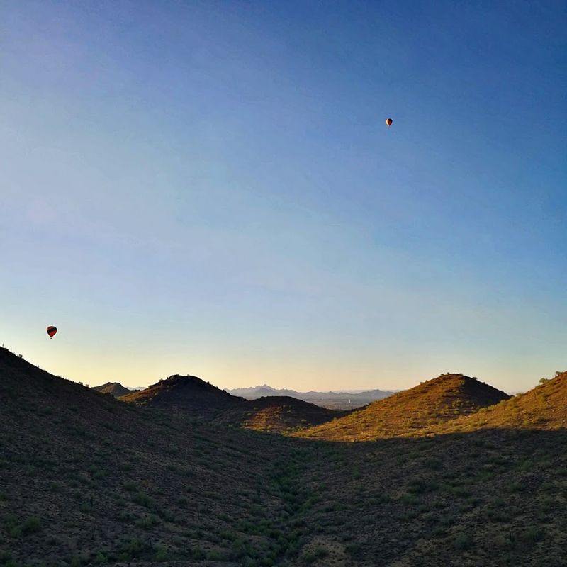 Hot Air Balloon Rides Over the Desert Landscape