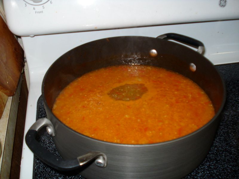 Letting soups simmer for hours Letting soups simmer for hours