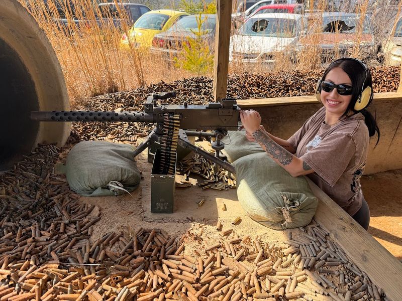 Machine Gun Shooting at Tank Town Machine Gun Shooting at Tank Town