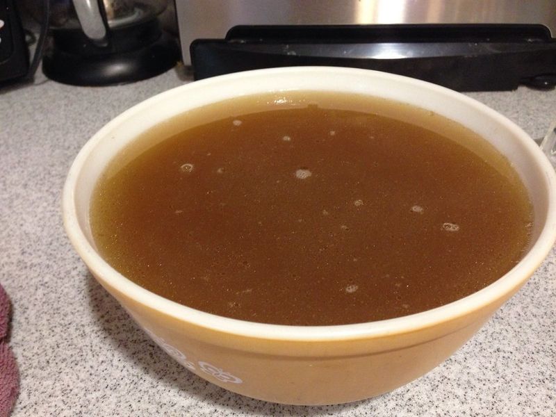 Making broth from leftover bones Making broth from leftover bones