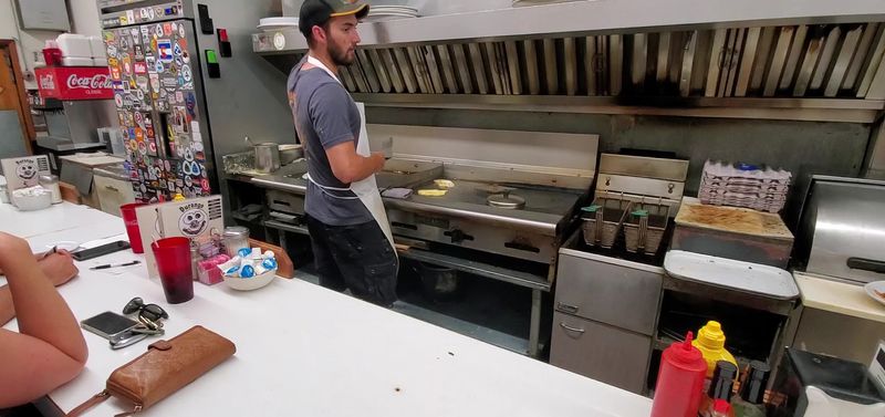 Old-School Diner Atmosphere and Counter Seating