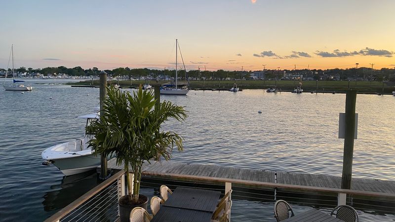Outdoor Deck Dining Right on the Water