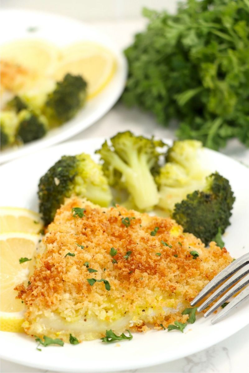 Parmesan-Crusted Cod with Broccoli Parmesan-Crusted Cod with Broccoli