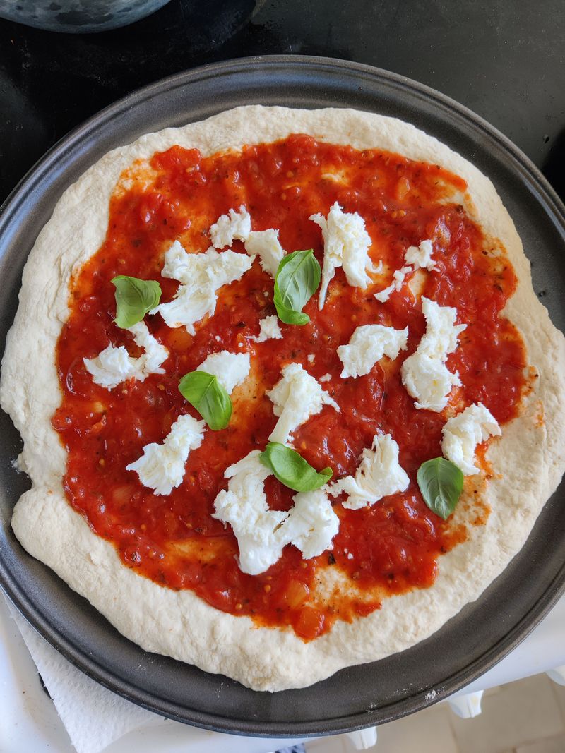Personal Margherita Pizza on Naan Bread