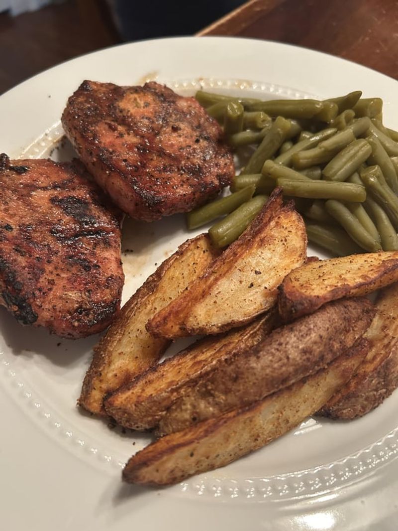 Pork Chop with Green Beans Pork Chop with Green Beans