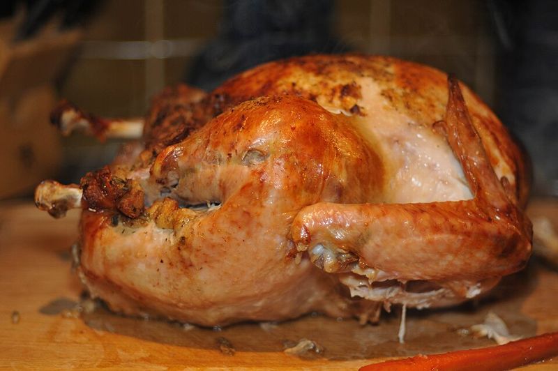 Roast turkey with dressing Roast turkey with dressing