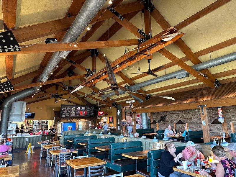 Rustic Atmosphere With Wooden Beam Construction Rustic Atmosphere With Wooden Beam Construction