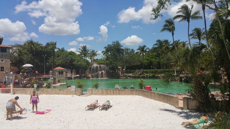 Sandy Beach Lounging Area for Relaxing Between Swims