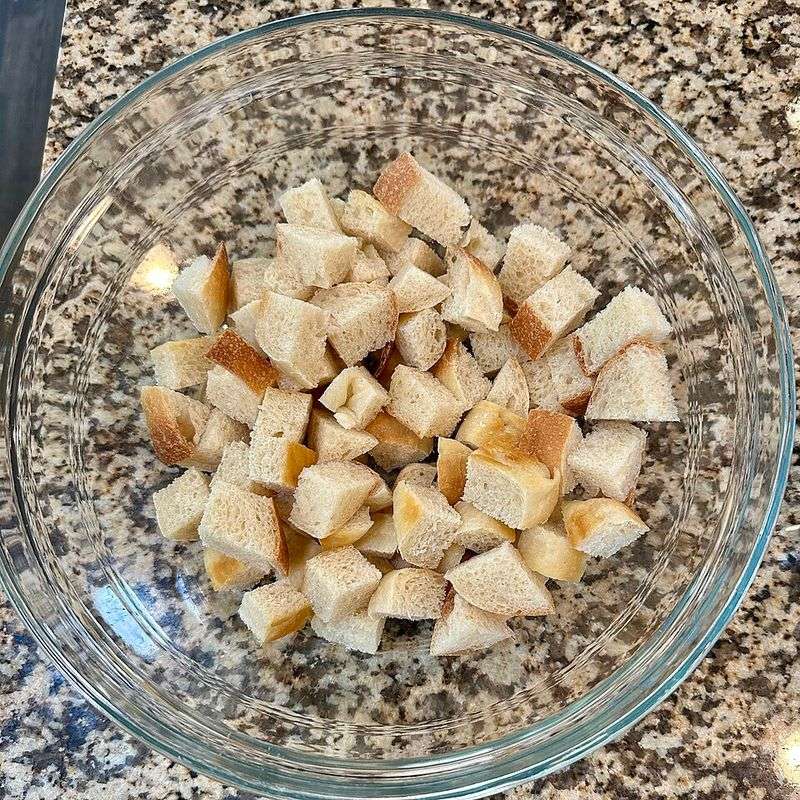 Save stale bread for recipes