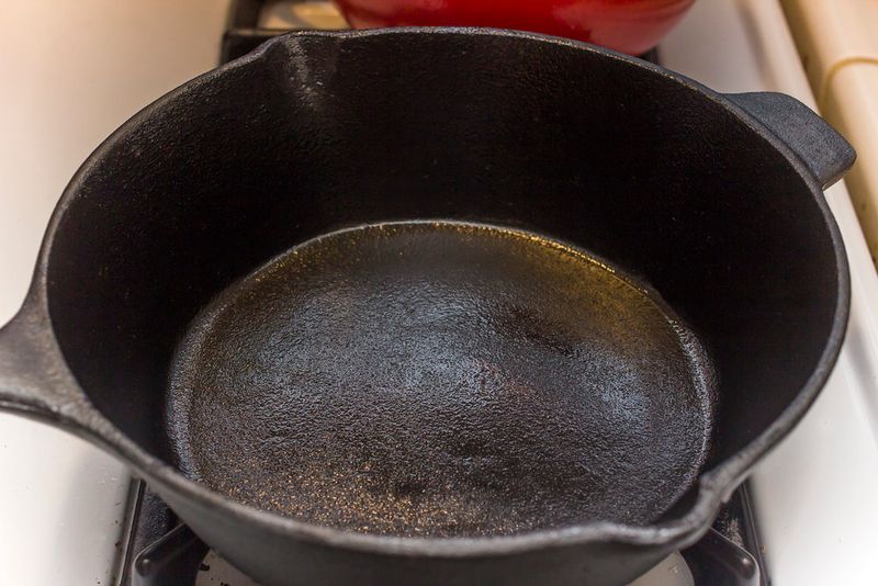Seasoning cast iron instead of replacing it Seasoning cast iron instead of replacing it