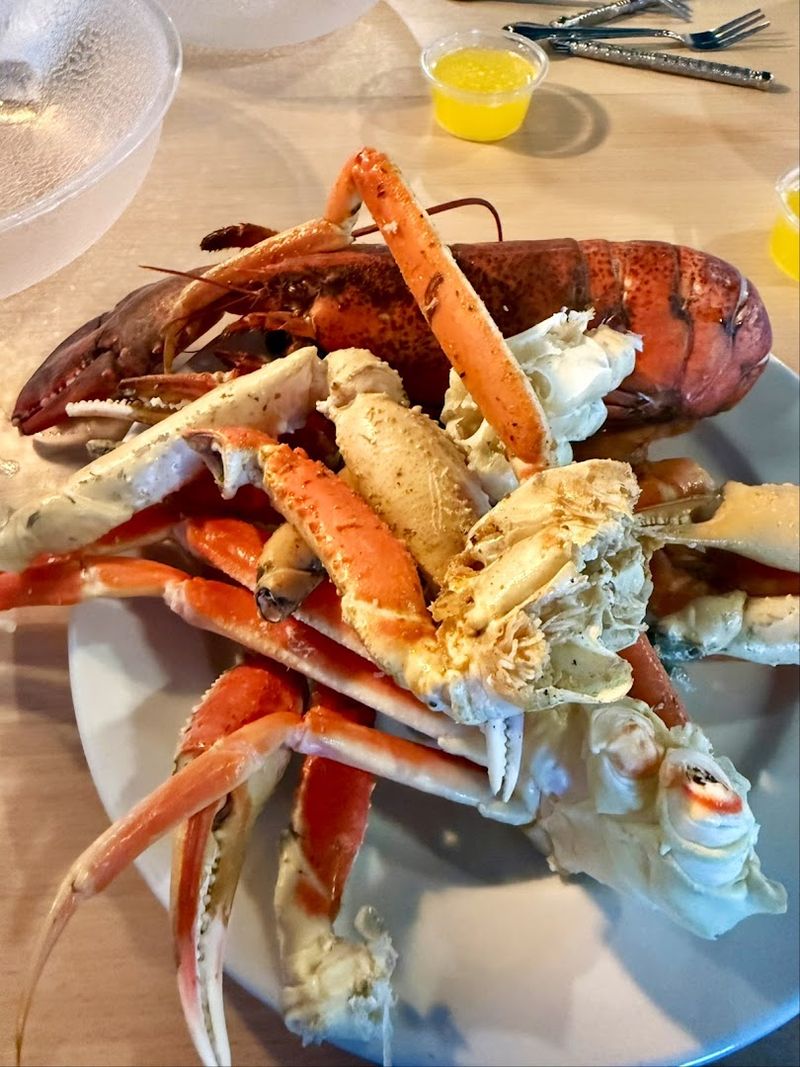 Snow Crab Legs Piled High and Ready to Crack