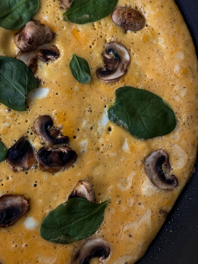 Spinach Mushroom Omelet