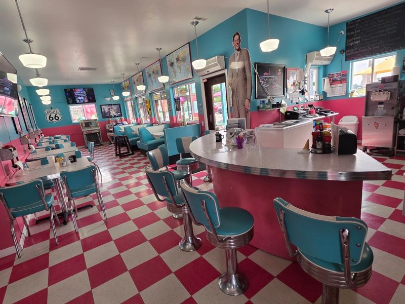 The 1950s Diner Atmosphere Inside The 1950s Diner Atmosphere Inside