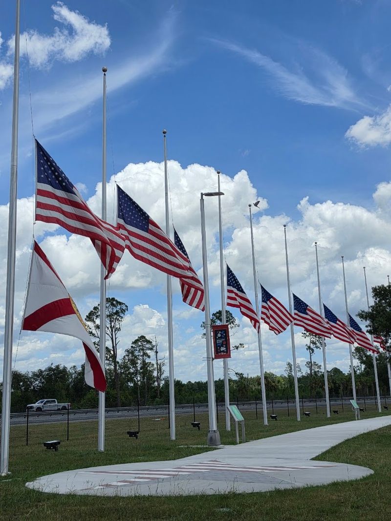 The 27 American Flags Flying Proudly Out Front