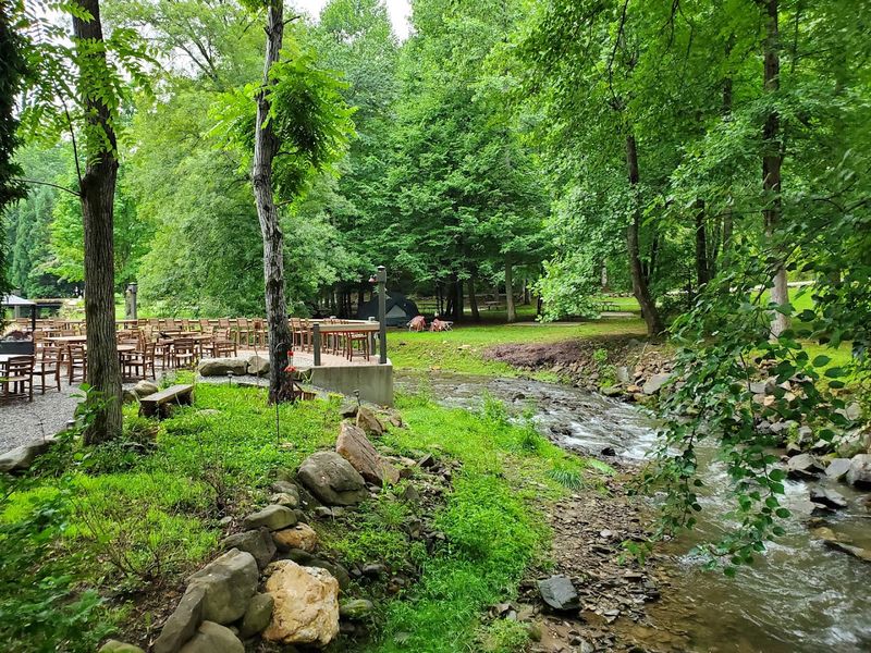 The Famous Communal Fire Pit by the Creek
