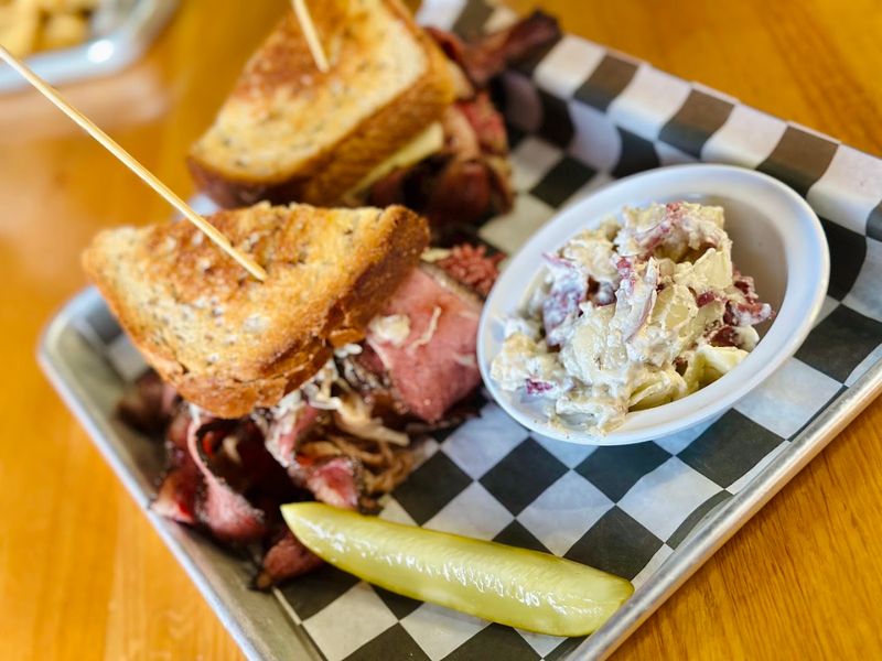 The Hot Corned Beef on Homemade Rye