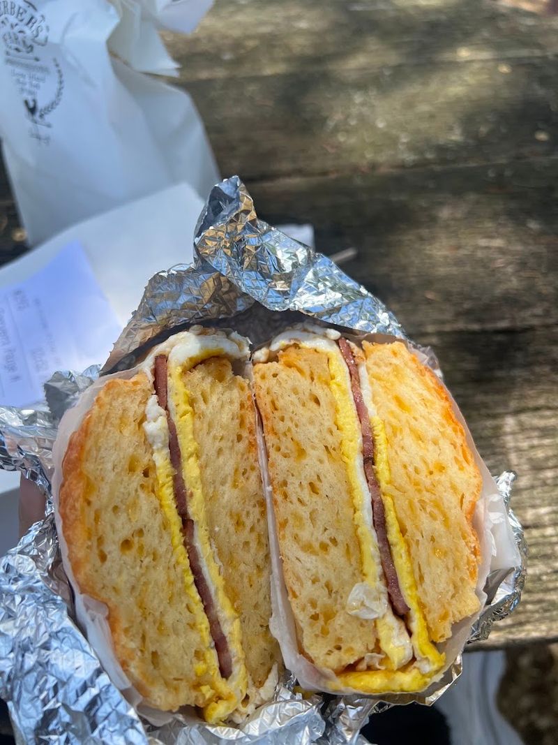 The Legendary Cheddar Biscuit Egg Sandwich