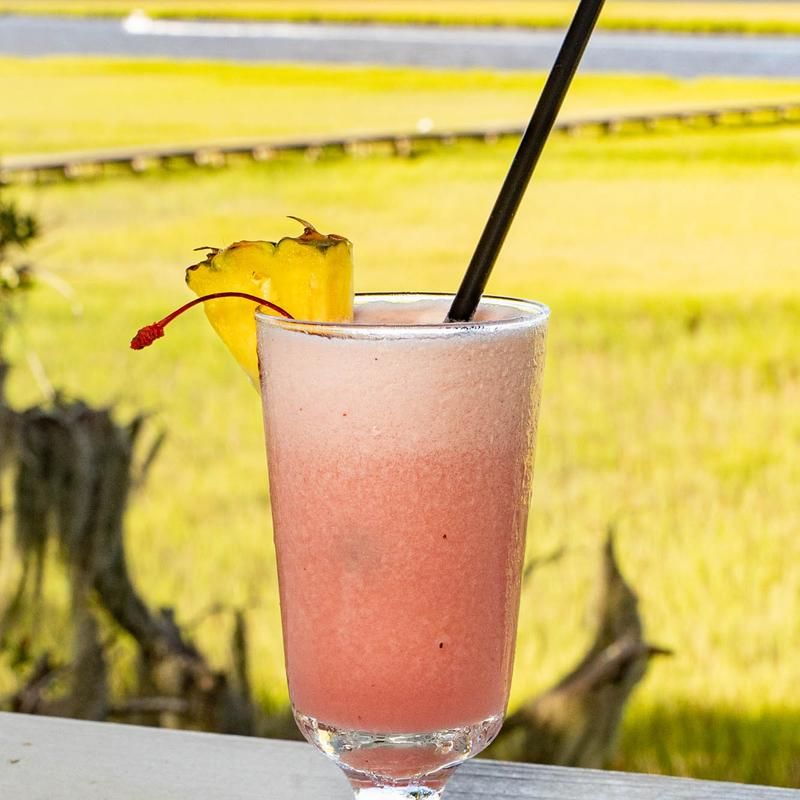 The Sunbury Sunset Cocktail and a Cold Draft Beer The Sunbury Sunset Cocktail and a Cold Draft Beer